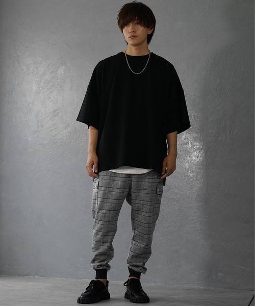 MinoriTY(マイノリティ)の「【MinoriTY】接触冷感サルエルジョガーパンツ スウェットパンツ 夏用 メンズ ワイドパンツ ルームウェア(スウェットパンツ・メンズ・杢グレー/ブラウン系その他/カーキ/グレー系その他/ブラック・M/S/XL/L)」の13枚目の写真