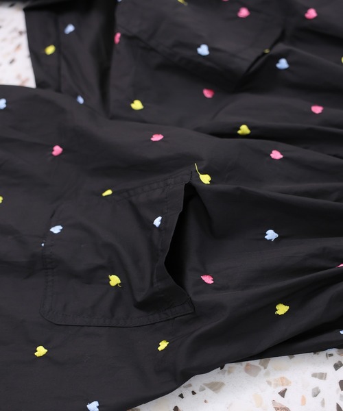 Ulysses(ユリシス)の「ハート刺繍オールインワン/サロペットパンツ(サロペット/オーバーオール・レディース・ブラック・S/M/L)」の9枚目の写真