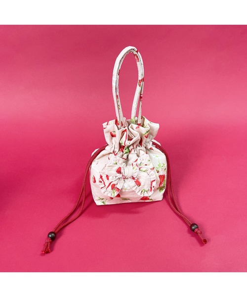 ピンクハウス 巾着バッグと靴下 セール】 ハートプリント巾着バッグ （トートバッグ）｜PINK