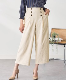 サラもち快適ビンテージワイドパンツ55丈