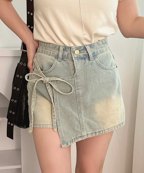 apres jour(アプレジュール)の「【apres jour mimi】アソートラップライクスカパン【ZOZOTOWN限定アイテム】(デニムパンツ・レディース・ブルー系その他/ベージュ系その他・X-LARGE/フリー)」の11枚目の写真