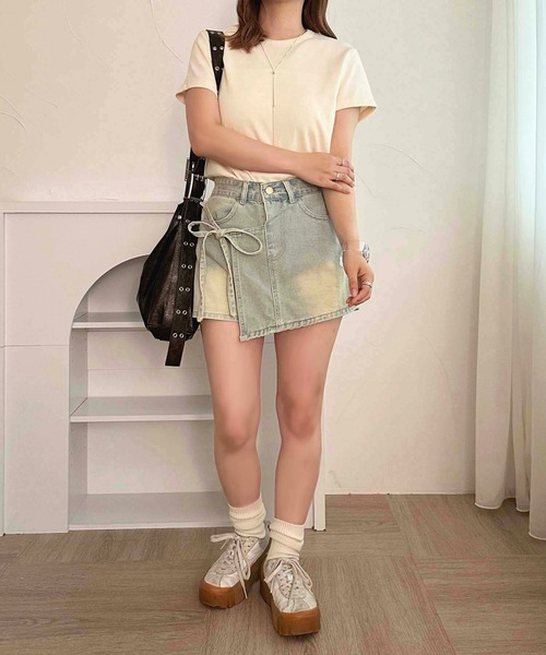 apres jour(アプレジュール)の「【apres jour mimi】アソートラップライクスカパン【ZOZOTOWN限定アイテム】(デニムパンツ・レディース・ブルー系その他/ベージュ系その他・X-LARGE/フリー)」の14枚目の写真