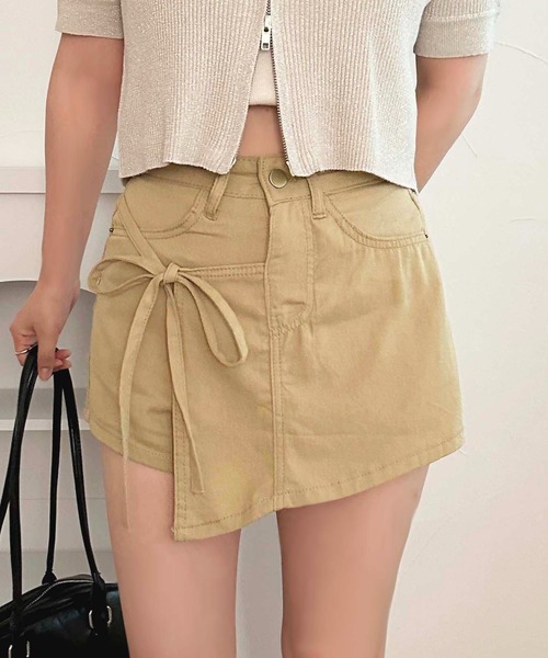 apres jour(アプレジュール)の「【apres jour mimi】アソートラップライクスカパン【ZOZOTOWN限定アイテム】(デニムパンツ・レディース・ブルー系その他/ベージュ系その他・X-LARGE/フリー)」の4枚目の写真