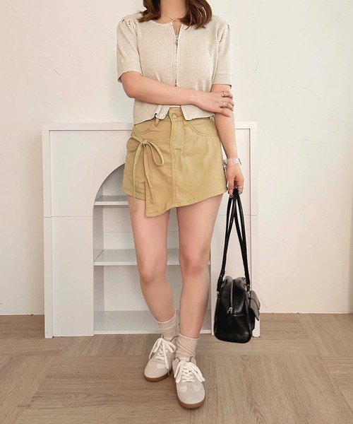 apres jour(アプレジュール)の「【apres jour mimi】アソートラップライクスカパン【ZOZOTOWN限定アイテム】(デニムパンツ・レディース・ブルー系その他/ベージュ系その他・X-LARGE/フリー)」の5枚目の写真