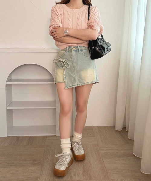 apres jour(アプレジュール)の「【apres jour mimi】アソートラップライクスカパン【ZOZOTOWN限定アイテム】(デニムパンツ・レディース・ブルー系その他/ベージュ系その他・X-LARGE/フリー)」の10枚目の写真