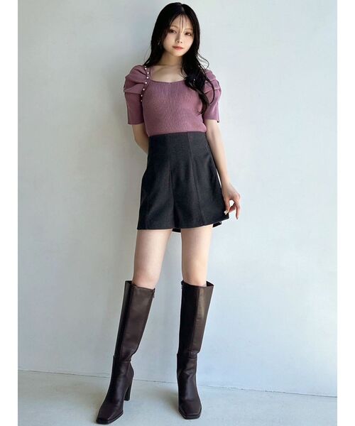 RESEXXY（リゼクシー）の「ハイウエストショートパンツ（その他パンツ・レディース・その他1/ブラウン/アイボリー/ブラック・FREE）」の14枚目の写真