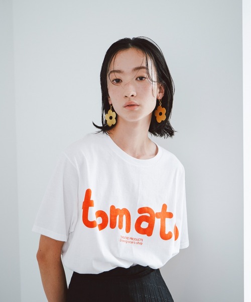 THEATRE PRODUCTS（シアタープロダクツ）の「ベジタブルTシャツ-tomato-（Tシャツ/カットソー・レディース・ホワイト・FREE）」の3枚目の写真