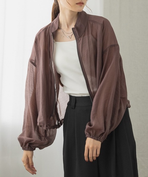 【セール】シアーショートブルゾン（ブルゾン）｜hunch（ハンチ）