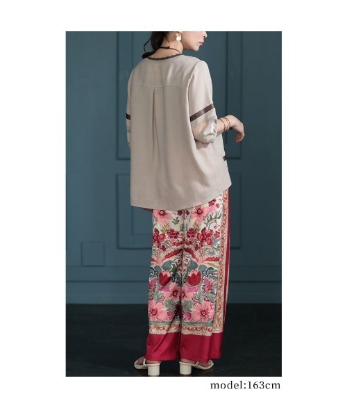 Sawa a la mode(サワアラモード)の「ライン柄プルオーバー(Tシャツ/カットソー・レディース・ブラック/ブルー/ベージュ・FREE)」の9枚目の写真