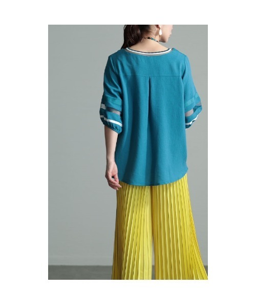 Sawa a la mode(サワアラモード)の「ライン柄プルオーバー(Tシャツ/カットソー・レディース・ブラック/ブルー/ベージュ・FREE)」の22枚目の写真