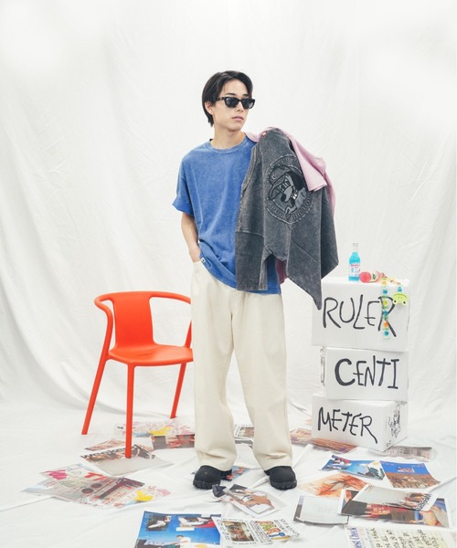 centimeter(センチメーター)の「pigment circle logo tee(Tシャツ/カットソー・メンズ・ブルー/ブラック/ホワイト・MEDIUM/LARGE/X-LARGE)」の6枚目の写真