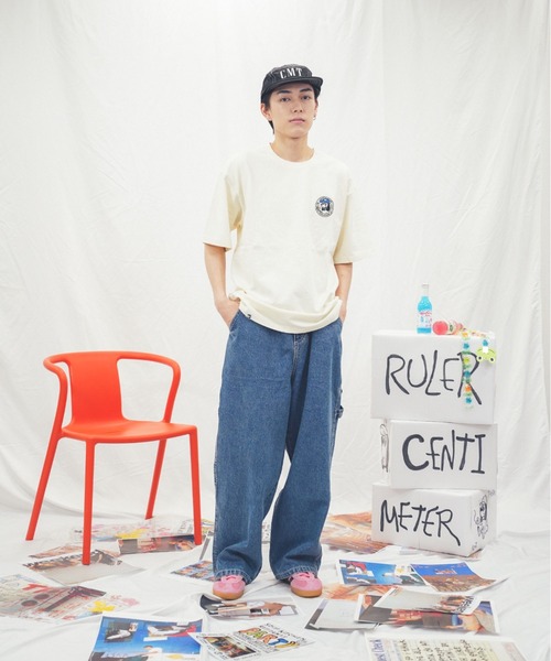 centimeter(センチメーター)の「pigment circle logo tee(Tシャツ/カットソー・メンズ・ブルー/ブラック/ホワイト・MEDIUM/LARGE/X-LARGE)」の9枚目の写真
