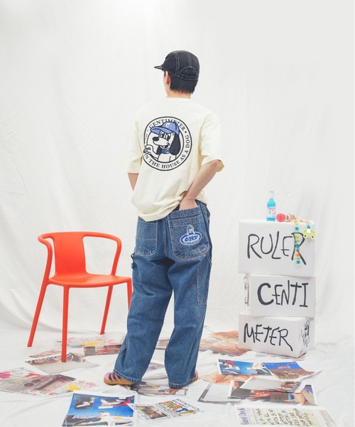 centimeter(センチメーター)の「pigment circle logo tee(Tシャツ/カットソー・メンズ・ブルー/ブラック/ホワイト・MEDIUM/LARGE/X-LARGE)」の10枚目の写真