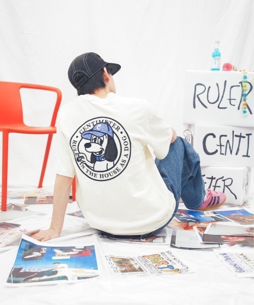 centimeter(センチメーター)の「pigment circle logo tee(Tシャツ/カットソー・メンズ・ブルー/ブラック/ホワイト・MEDIUM/LARGE/X-LARGE)」の18枚目の写真