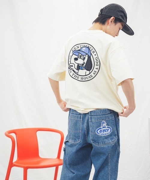 centimeter(センチメーター)の「pigment circle logo tee(Tシャツ/カットソー・メンズ・ブルー/ブラック/ホワイト・MEDIUM/LARGE/X-LARGE)」の22枚目の写真
