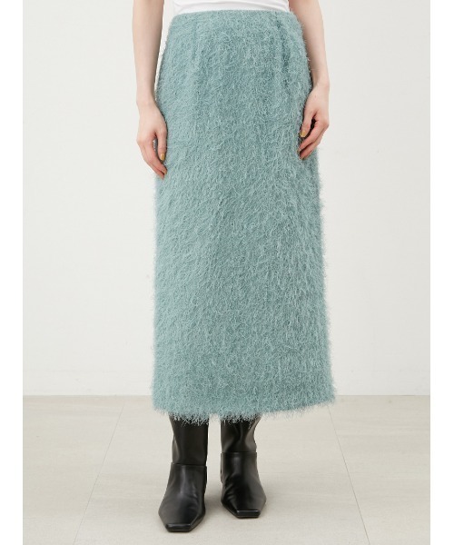 Mila Owen(ミラオーウェン)の「後ゴムフリンジジャカードストレートスカート(スカート・レディース・ブラック/グリーン/ホワイト・1/0)」の14枚目の写真