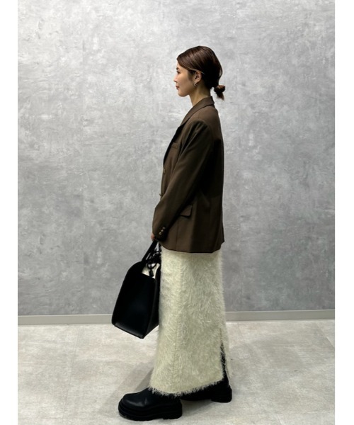 Mila Owen(ミラオーウェン)の「後ゴムフリンジジャカードストレートスカート(スカート・レディース・ブラック/グリーン/ホワイト・1/0)」の19枚目の写真