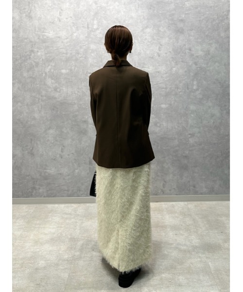 Mila Owen(ミラオーウェン)の「後ゴムフリンジジャカードストレートスカート(スカート・レディース・ブラック/グリーン/ホワイト・1/0)」の20枚目の写真