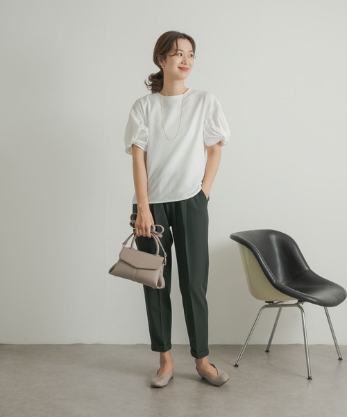 URBAN RESEARCH DOORS(アーバンリサーチドアーズ)の「ツイストスリーブプルオーバー(Tシャツ/カットソー・レディース・ネイビー/オフホワイト・MEDIUM)」の10枚目の写真