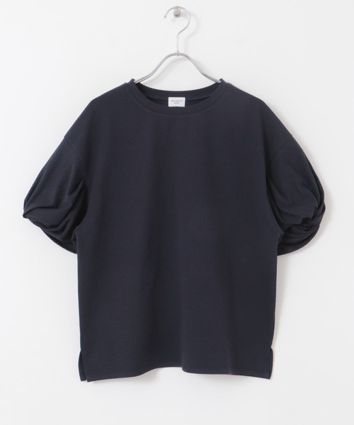 URBAN RESEARCH DOORS(アーバンリサーチドアーズ)の「ツイストスリーブプルオーバー(Tシャツ/カットソー・レディース・ネイビー/オフホワイト・MEDIUM)」の22枚目の写真