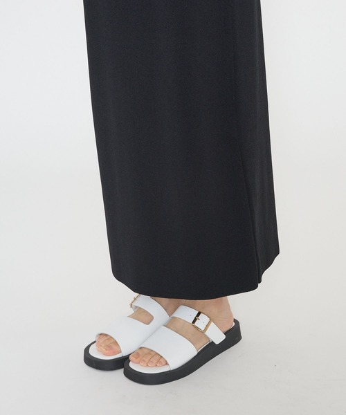 saloon（サルーン）の「SALOON(サルーン)/ニットIラインスカート【手洗い可】セットアップ可（スカート・レディース・ブラウン/ブラック・FREE）」の18枚目の写真