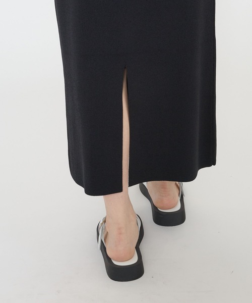 saloon（サルーン）の「SALOON(サルーン)/ニットIラインスカート【手洗い可】セットアップ可（スカート・レディース・ブラウン/ブラック・FREE）」の17枚目の写真