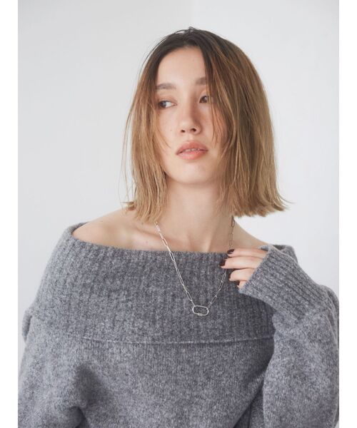 Ungrid（アングリッド）の「オフショルルーズニット（ニット/セーター・レディース・ブラウン/レッド/グレー・FREE）」の5枚目の写真