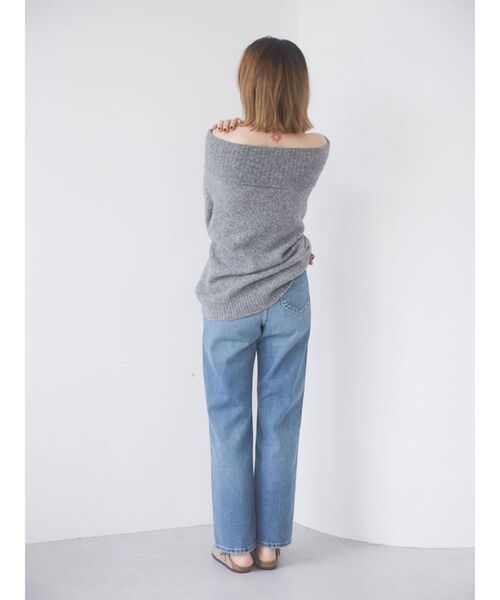 Ungrid（アングリッド）の「オフショルルーズニット（ニット/セーター・レディース・ブラウン/レッド/グレー・FREE）」の7枚目の写真