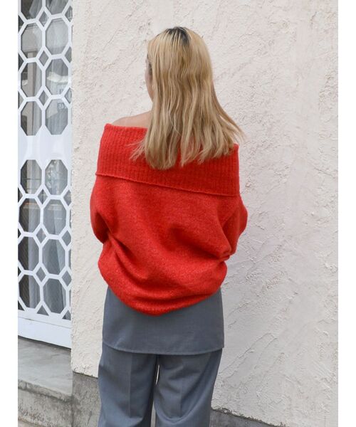 Ungrid（アングリッド）の「オフショルルーズニット（ニット/セーター・レディース・ブラウン/レッド/グレー・FREE）」の13枚目の写真