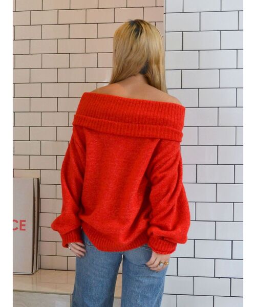 Ungrid（アングリッド）の「オフショルルーズニット（ニット/セーター・レディース・ブラウン/レッド/グレー・FREE）」の16枚目の写真