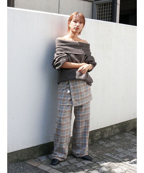 Ungrid（アングリッド）の「オフショルルーズニット（ニット/セーター・レディース・ブラウン/レッド/グレー・FREE）」の20枚目の写真