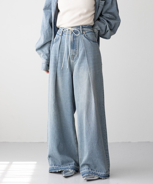 ワイドレッグデニム ダークブルー ワイドレッグデニム - ダークデニムブルー - Kids | H&M JP