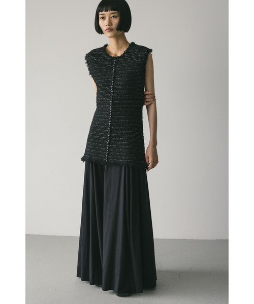 STYLEMIXER（スタイルミキサー）の「ツイードニットトップ（タンクトップ・レディース・アイボリー/ブラック/サックスブルー・FREE）」の18枚目の写真