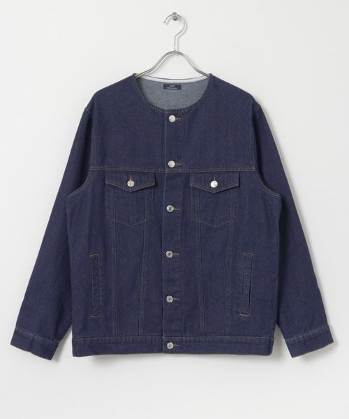 ジャケット・アウター COTTON LINEN DENIM NO COLLAR SHORTJACKET Collarless Jacket in Stretch Denim – Draper James