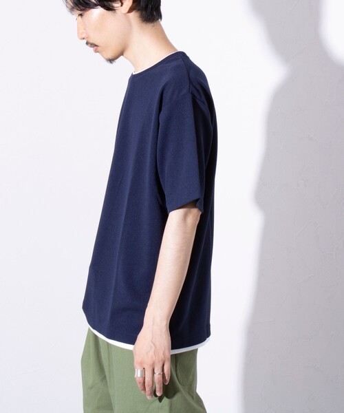 GLOSTER(グロスター)の「【GLOSTER/グロスター】ふくれ フェイクレイヤード クルーネック 半袖 Tシャツ(Tシャツ/カットソー・メンズ・ホワイト/ネイビー/サックスブルー・M/L/S)」の17枚目の写真