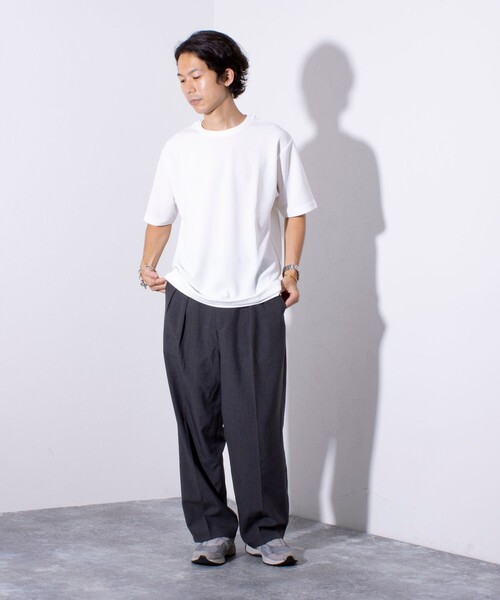 GLOSTER(グロスター)の「【GLOSTER/グロスター】ふくれ フェイクレイヤード クルーネック 半袖 Tシャツ(Tシャツ/カットソー・メンズ・ホワイト/ネイビー/サックスブルー・M/L/S)」の10枚目の写真