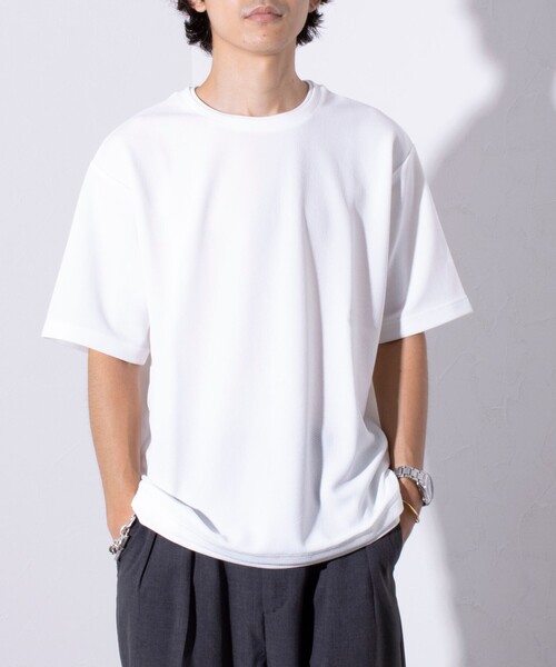 GLOSTER(グロスター)の「【GLOSTER/グロスター】ふくれ フェイクレイヤード クルーネック 半袖 Tシャツ(Tシャツ/カットソー・メンズ・ホワイト/ネイビー/サックスブルー・M/L/S)」の9枚目の写真