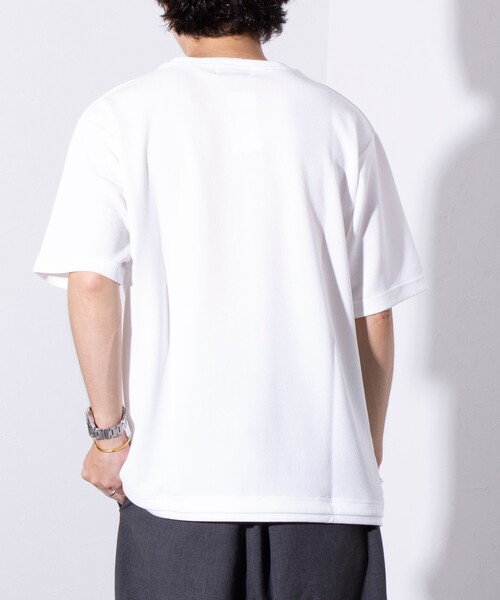 GLOSTER(グロスター)の「【GLOSTER/グロスター】ふくれ フェイクレイヤード クルーネック 半袖 Tシャツ(Tシャツ/カットソー・メンズ・ホワイト/ネイビー/サックスブルー・M/L/S)」の6枚目の写真