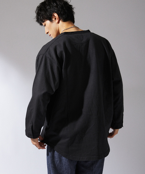 ARMY TWILL（アーミーツイル）の「ARMY TWILL / アーミーツイル 別注 ヘンリーネック ロングスリーブTシャツ（Tシャツ/カットソー・メンズ・ホワイト/ベージュ/ブラック・LARGE/MEDIUM）」の14枚目の写真