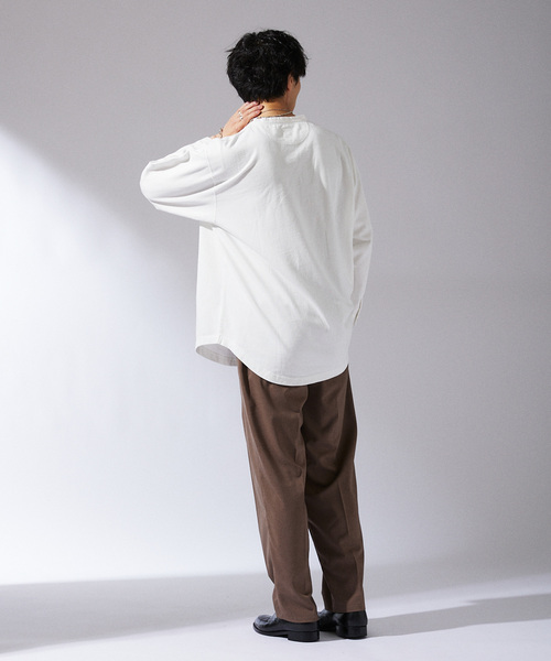 ARMY TWILL（アーミーツイル）の「ARMY TWILL / アーミーツイル 別注 ヘンリーネック ロングスリーブTシャツ（Tシャツ/カットソー・メンズ・ホワイト/ベージュ/ブラック・LARGE/MEDIUM）」の17枚目の写真