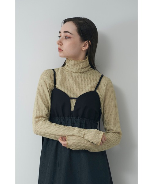 Limue（リミュ）の「カットレーストップス（Tシャツ/カットソー・レディース・イエロー/アイボリー/ブラック・FREE）」の3枚目の写真