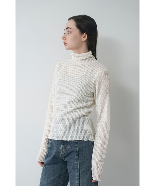 Limue（リミュ）の「カットレーストップス（Tシャツ/カットソー・レディース・イエロー/アイボリー/ブラック・FREE）」の2枚目の写真