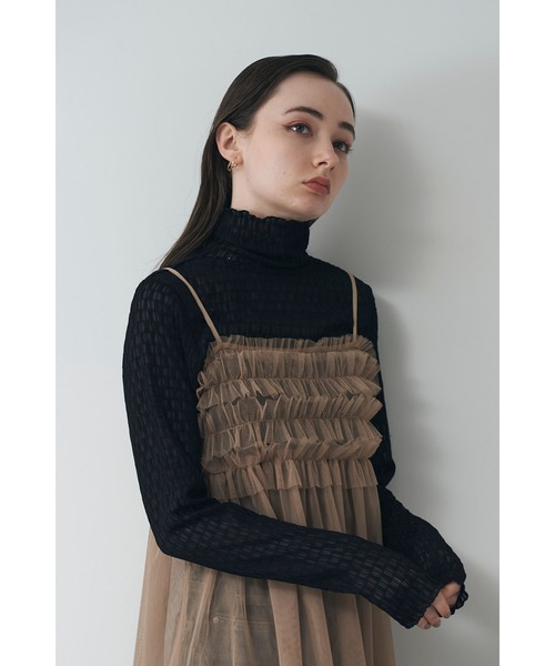 Limue（リミュ）の「カットレーストップス（Tシャツ/カットソー・レディース・イエロー/アイボリー/ブラック・FREE）」の10枚目の写真