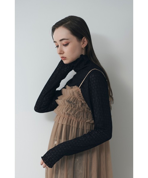 Limue（リミュ）の「カットレーストップス（Tシャツ/カットソー・レディース・イエロー/アイボリー/ブラック・FREE）」の9枚目の写真