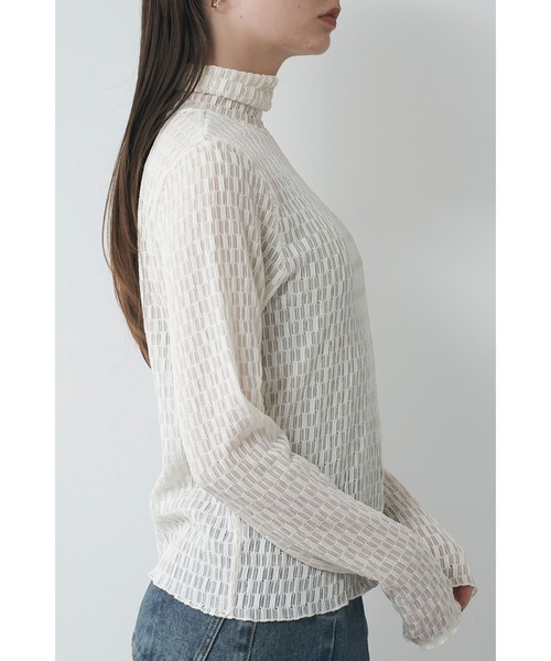 Limue（リミュ）の「カットレーストップス（Tシャツ/カットソー・レディース・イエロー/アイボリー/ブラック・FREE）」の6枚目の写真