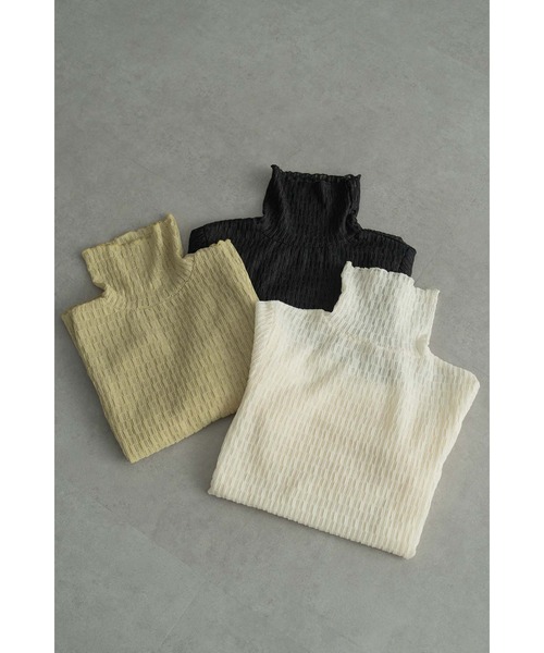 Limue（リミュ）の「カットレーストップス（Tシャツ/カットソー・レディース・イエロー/アイボリー/ブラック・FREE）」の16枚目の写真