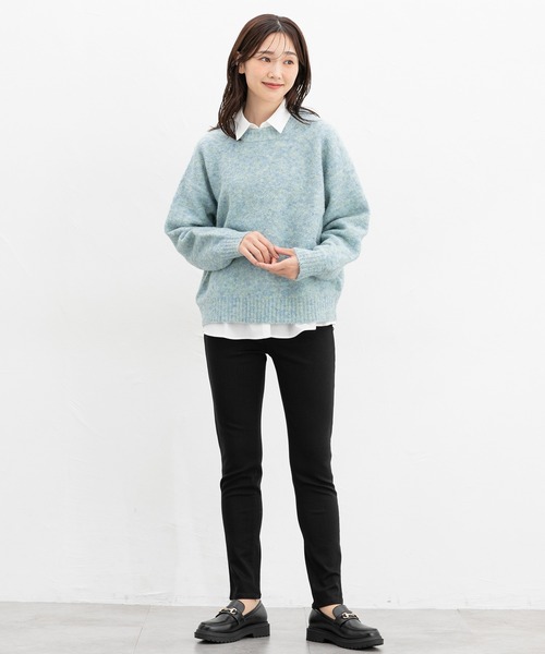 Honeys(ハニーズ)の「スリムデニムスキニー(股下70cm)(デニムパンツ・レディース・ブラック/ワンウォッシュ・LL/SS/S/M/L)」の4枚目の写真