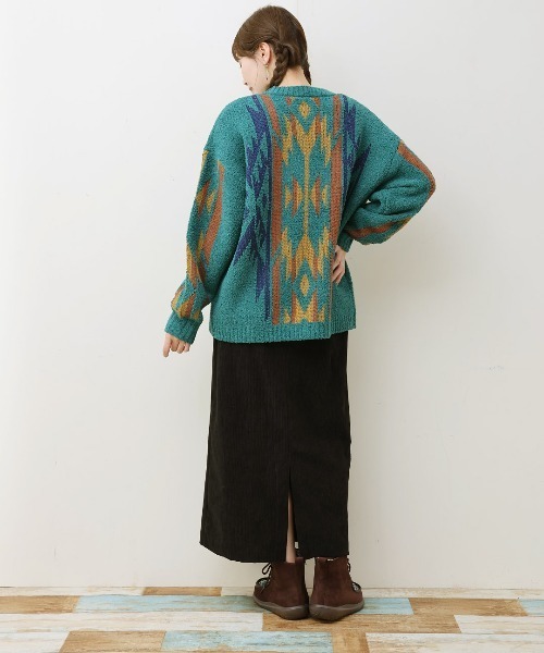 チチカカ（チチカカ）の「モールナバホニットプルオーバー（ニット/セーター・レディース・アイボリー/ブラック/グリーン・FREE）」の6枚目の写真