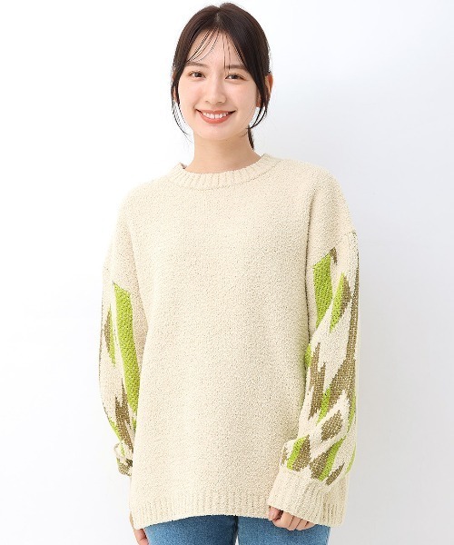 チチカカ（チチカカ）の「モールナバホニットプルオーバー（ニット/セーター・レディース・アイボリー/ブラック/グリーン・FREE）」の10枚目の写真