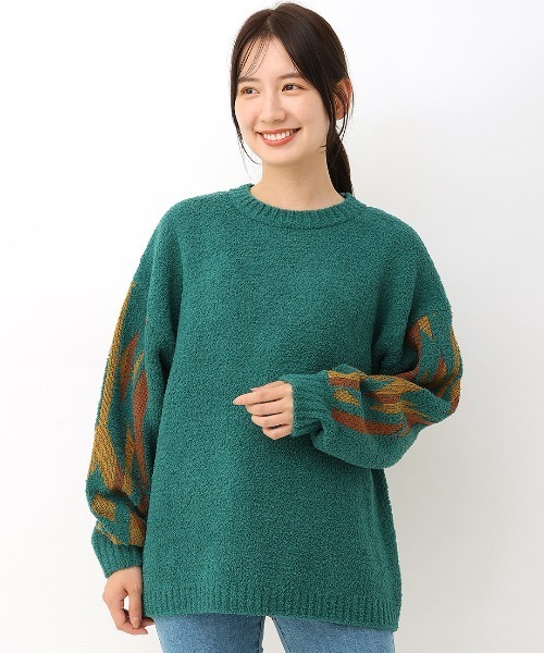 チチカカ（チチカカ）の「モールナバホニットプルオーバー（ニット/セーター・レディース・アイボリー/ブラック/グリーン・FREE）」の11枚目の写真